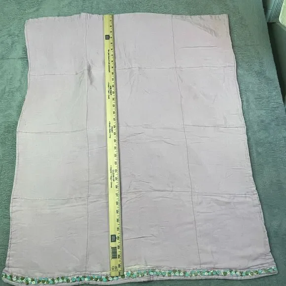 Vintage Baby Quilt Hand Embroidered Animals Pastel Crib Blanket Handmade 36x30 - Picture 11 of 16